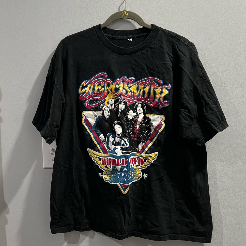 Aerosmith tour shirt graphic tee black